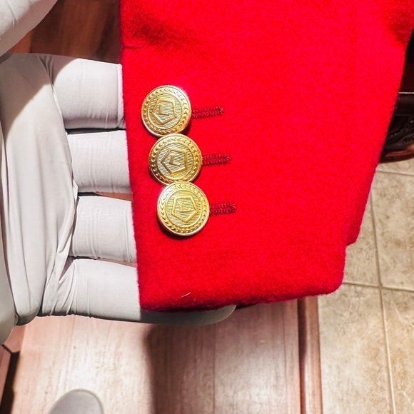 100% Kashmir Virgin Wool Red Blazer. - Picture 7 of 12